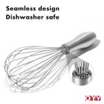 OYV 8" Stainless Steel Whisk with Ergonomic Handle