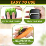Finger Grip Vegetable Peeler with Double-Sided Blade