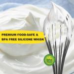 NileHome Silicone Whisk Set - 3 Pack Black