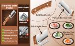 Premium Vegetable Peeler with Wooden Handle & Opener