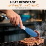 High Heat-Resistant Stainless Steel Kitchen Tongs Set