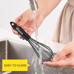 NileHome Silicone Whisk Set - 3 Pack Black