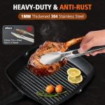 Hotec Stainless Steel Kitchen Tongs Set of 3