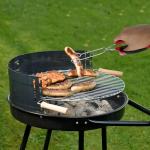 HINMAY Stainless Steel Scissor Tongs Set of 2