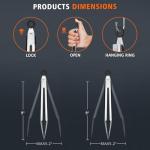 Hotec Stainless Steel Locking Kitchen Tongs Set