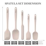 Heat Resistant Silicone Spatula Set - 5 Piece