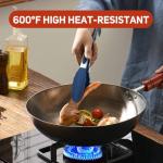 High Heat-Resistant Stainless Steel Kitchen Tongs Set