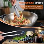 Hotec Stainless Steel Kitchen Tongs Set of 3