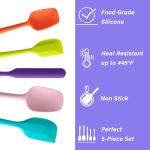 5-Piece Silicone Spatula Set for Cooking & Baking