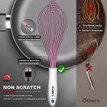 Walfos Silicone Whisks - 3 Pack, Pink