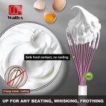 Walfos Silicone Whisks - 3 Pack, Pink