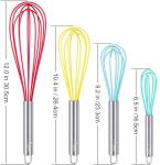 HOTEC 4-Piece Silicone Whisk Set for Cooking