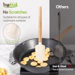 4-Piece Silicone Spatula Set with Wooden Handles