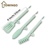 9 Inch Silicone Kitchen Tongs - Set of 3