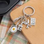 Chef Keychain Set with Cooking Tools Charms