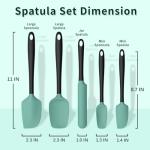 Aqua Green Silicone Spatula Set of 5