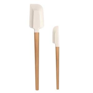LorisArm Wooden Handle Silicone Spatula Set