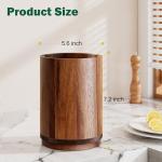 Acacia Wood 360° Rotating Utensil Holder