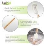 4-Piece Silicone Spatula Set with Wooden Handles