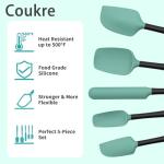 Aqua Green Silicone Spatula Set of 5