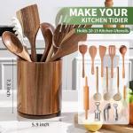 Gorsent 360° Rotating Wooden Utensil Holder