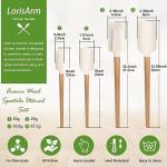 LorisArm Wooden Handle Silicone Spatula Set