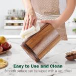 Acacia Wood 360° Rotating Utensil Holder