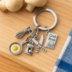 Chef Keychain Set with Cooking Tools Charms