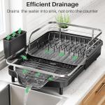 Expandable Stainless Steel Dish Drying Rack Set