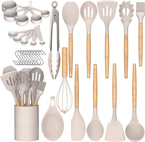 Chef's 33-Piece Silicone Utensil Set with Holder