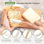 LorisArm Wooden Handle Silicone Spatula Set