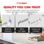 Chef Craft Can Opener with Tapper, 6.5 Inches