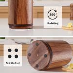 Acacia Wood 360° Rotating Utensil Holder