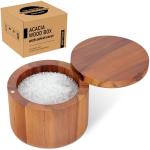 Demigo Acacia Wood Salt Cellar with Swivel Cover