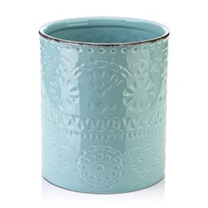 DOWAN Ceramic Cooking Utensil Holder - Blue