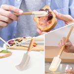 LorisArm Wooden Handle Silicone Spatula Set