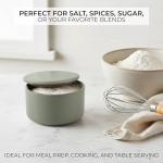 KIBAGA Ceramic Salt Cellar with Lid - Stylish Storage