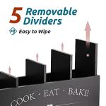 Extra Large Wooden Utensil Holder with 4 Compartments