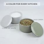 KIBAGA Ceramic Salt Cellar with Lid - Stylish Storage