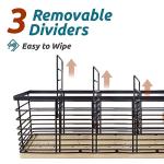 Extra Large Matte Black Utensil Holder with Wood Base