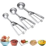 Stainless Steel Ice Cream and Cookie Scoop Set