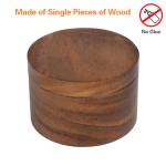 Acacia Wood Salt Cellar with Magnetic Lid