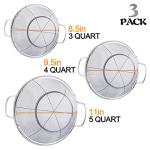 3 Pack Stainless Steel Colander Set with Handles