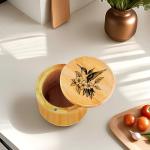 Vintage Wooden Jewelry Box with Salt Cave Design