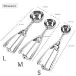 Stainless Steel Ice Cream and Cookie Scoop Set