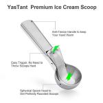 YasTant Stainless Steel Ice Cream Scoop with Trigger