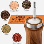 Wooden Salt and Pepper Grinder Set - Adjustable Coarseness