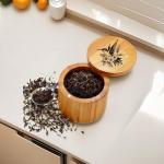 Vintage Wooden Jewelry Box with Salt Cave Design