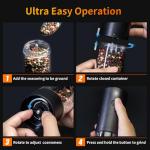 Electric Spice Grinder Set with Adjustable Coarseness