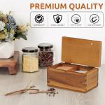 Demigo Acacia Wood Salt Cellar with Lid